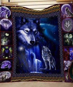 Lhd Wolf Personalized Quilt Bedding Set Great for Bedroom Decor and Family Gifts