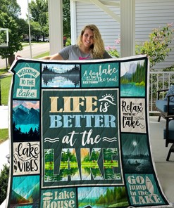 Life Is Better At The Lake Quilt Bedding Set Blanket