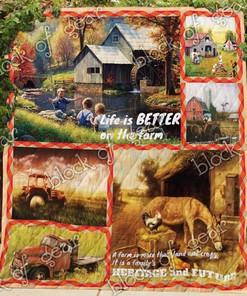 Life Is Better On The Farm Personalized Quilt Bedding Set - Perfect for Bedroom Decor