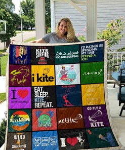 Life Is Short Go Kitesurfing Quilt Bedding Set Blanket