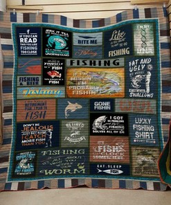 Life Is Too Short To Not To Go Fishing Quilt Bedding Set Bedroom Decor, Gifts for Family