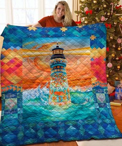 Lighthouse Quilt Blanket Bedding Set for Home Decoration, Perfect for Bedroom Decor and Family Gifts