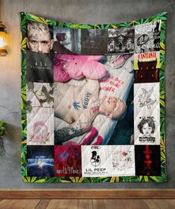 Lil Peep Style 2 Quilt Bedding Set Blanket for Custom Home Decor and Family Gifts
