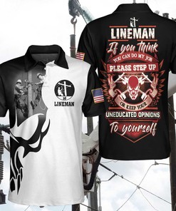 Lineman Skull If You Think You Can Do My Job Polo Shirt