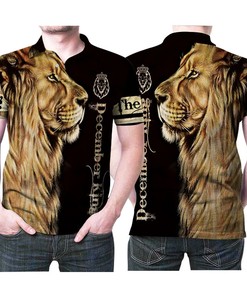 Lion December The King God 3D Printed Gift For December Men Polo Shirt