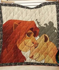 Lion King Quilt Bedding Set Blanket Simba Quilt Bedding Set Bedroom Decor, Gifts for Family