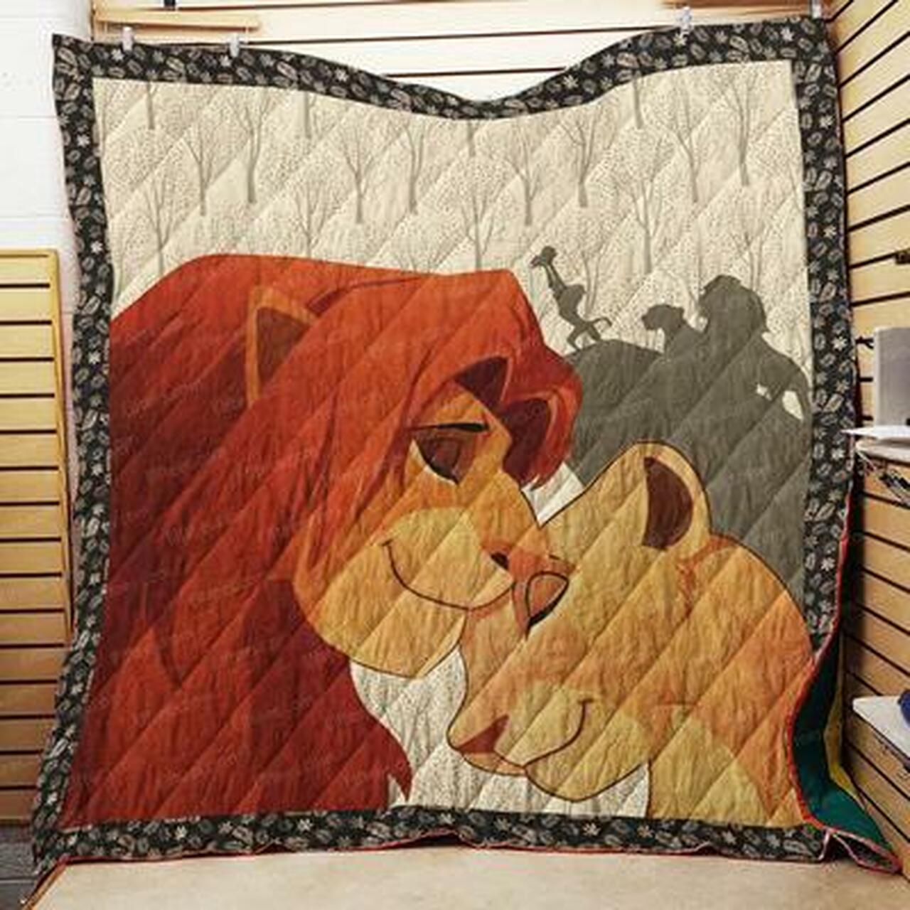 Lion King Quilt Bedding Set Blanket Simba Quilt Bedding Set Bedroom Decor, Gifts for Family
