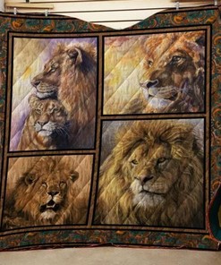 Lion Picture Collection Quilt Bedding Set Blanket