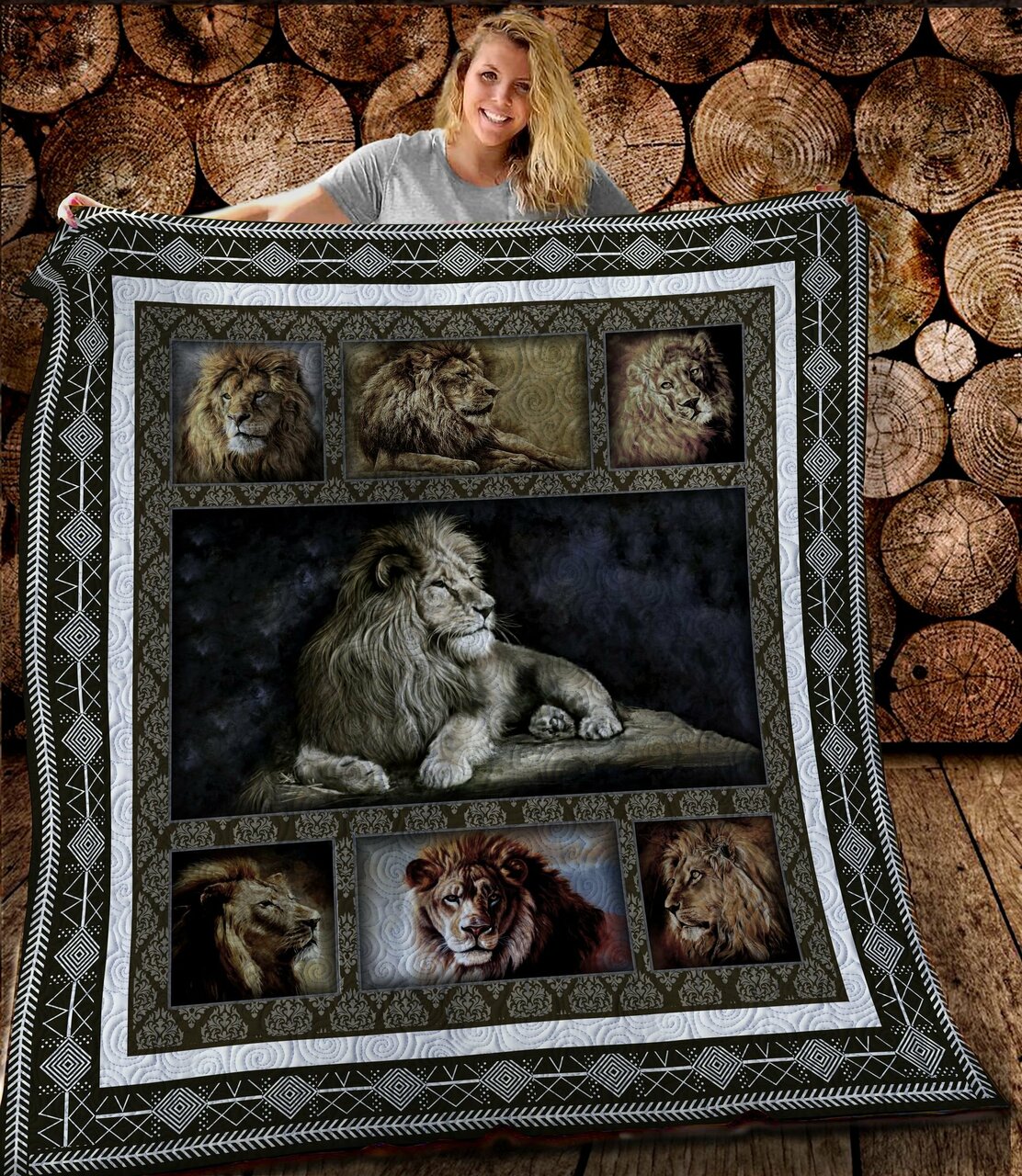 Lion Quilt Blanket Bedding Set Bedroom Decor, Gifts for Family