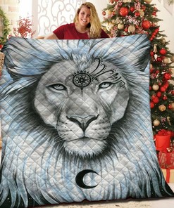 Lion Quilt Blanket Bedding Set Bedroom Decor Gifts for Lion Lovers