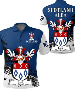 Lisk Scottish Family Crest Scotland Special Polo Shirt - Golf Shirt