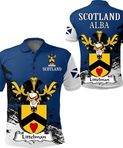 Littelman Scottish Family Crest Scotland Special Polo Shirt - Golf Shirt