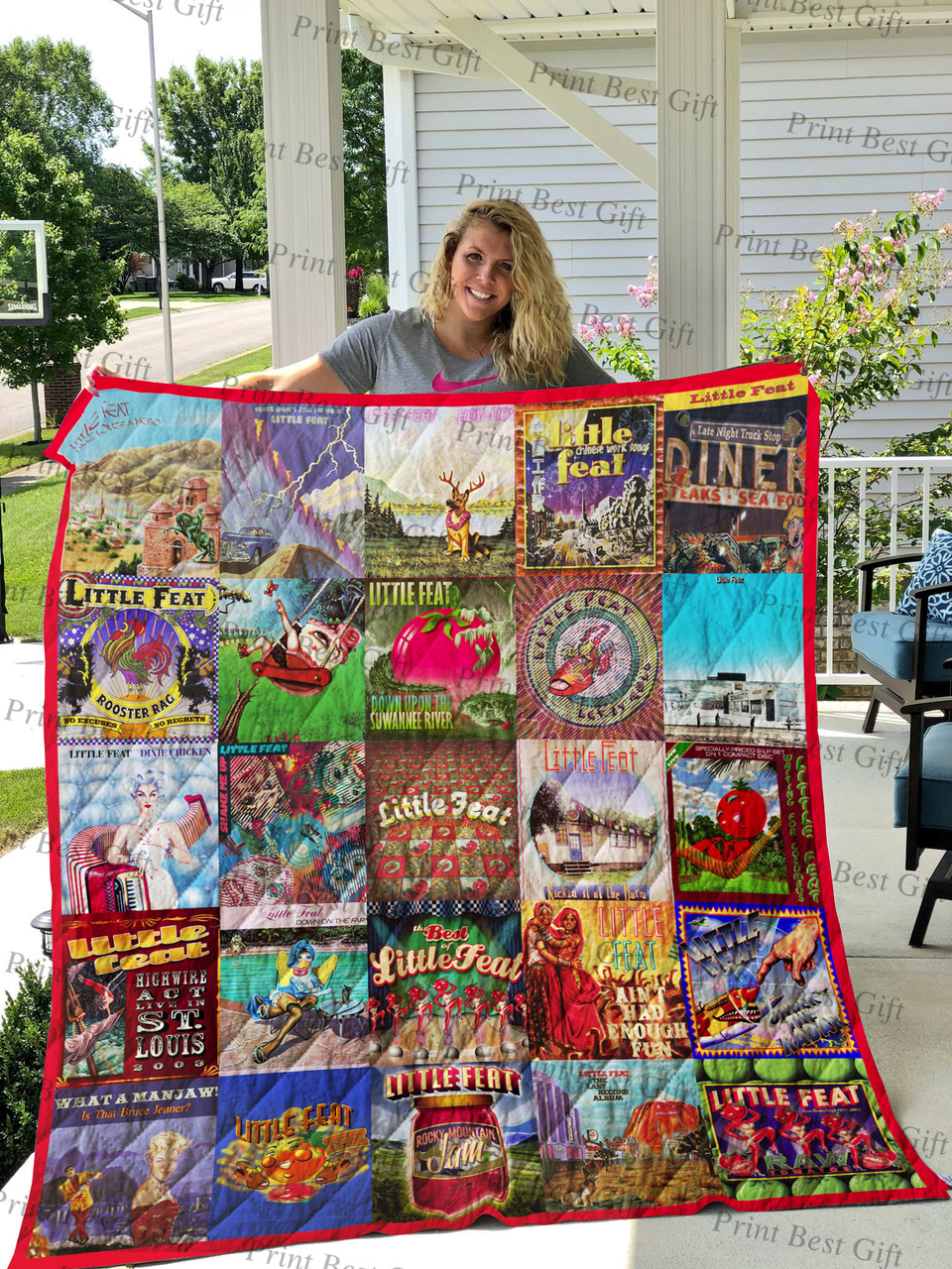 Little Feat Album Art Quilt Blanket Bedding Set - Great for Bedroom Decor and Gifts for Fans