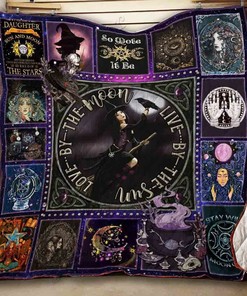 Live By The Sun Love By The Moon Witchcraft Quilt Bedding Set Bedroom Decor, Gifts for Family