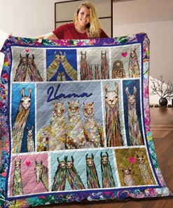 Llama Print Quilt Bedding Set for Bedroom Decor and Family Gifts, Ideal for Home Decoration and Picnic
