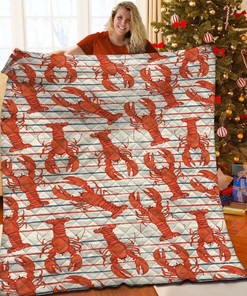 Lobster Quilt Bedding Set Bedroom Decor, Gifts for Family