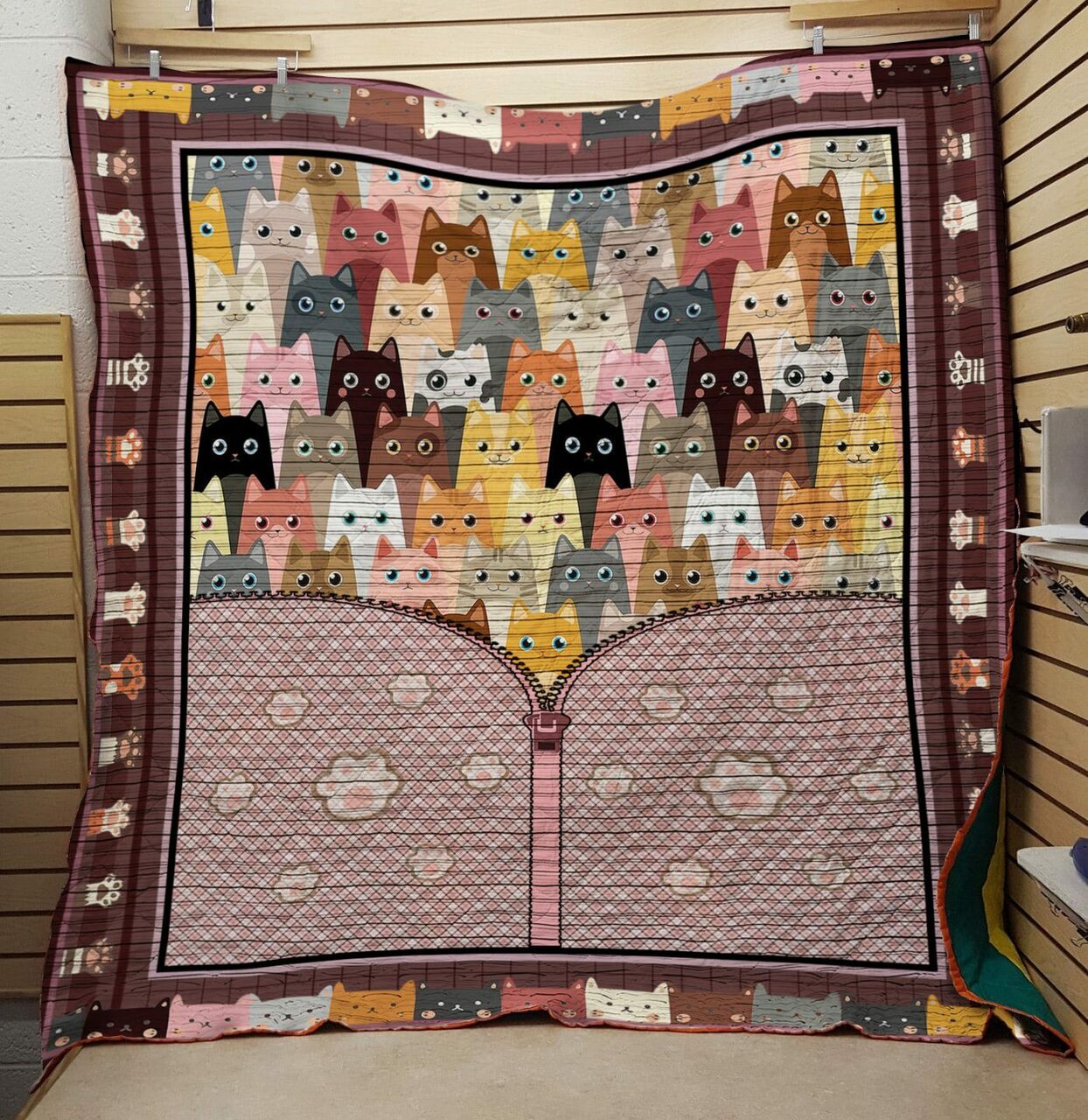 Lock Cats Quilt Bedding Set Bedroom Decor, Gifts for Family