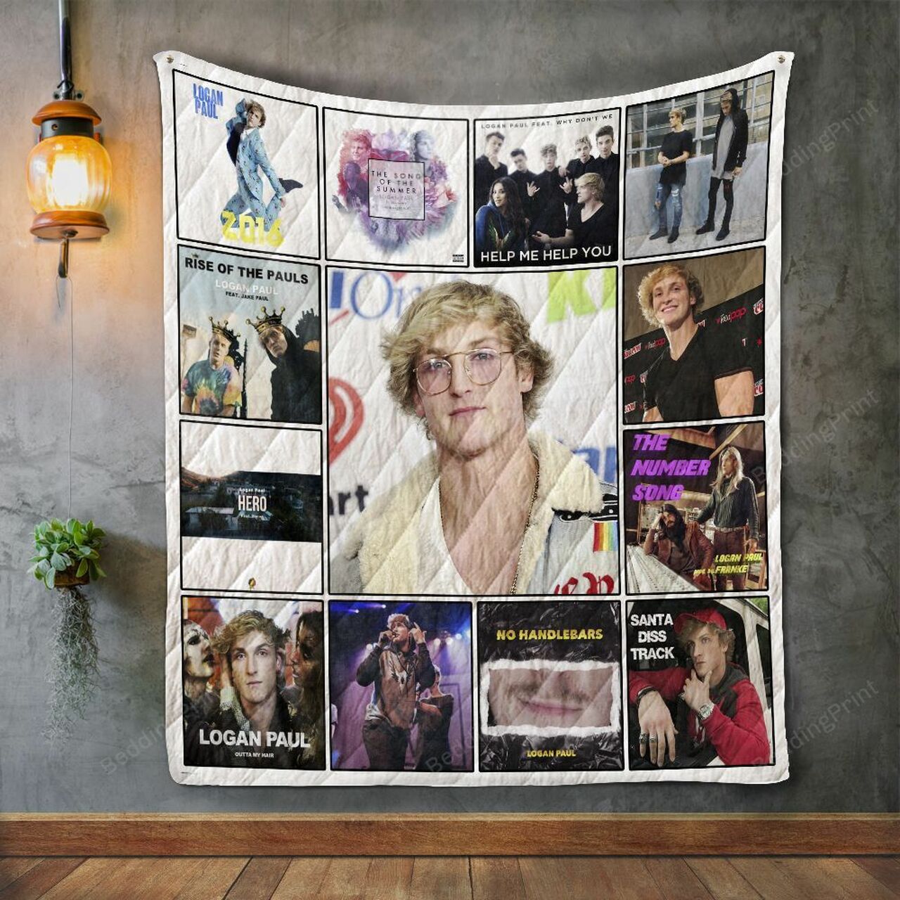 Logan Paul Album Cover Quilt Blanket Bedding Set - Perfect for Bedroom Decor and Gifts for Fans