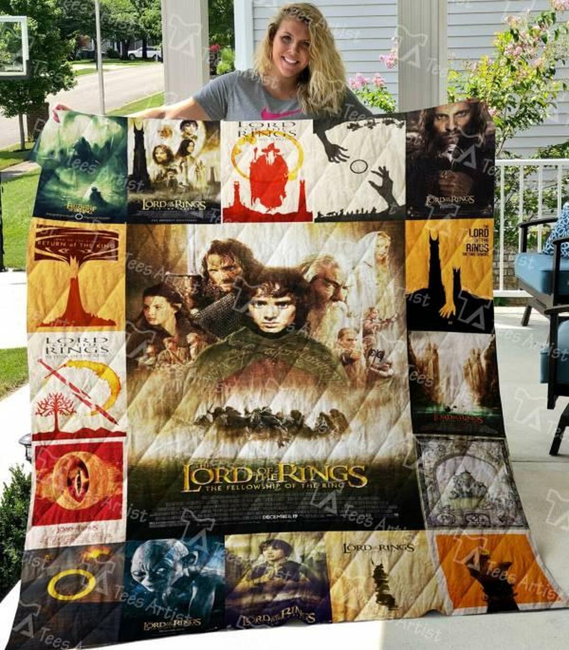 Lord Of The Rings Personalized Quilt Blanket Bedding Set for Home Decoration and Gifts for Family