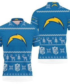 Los Angeles Chargers Christmas 3D Polo Shirt