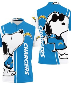 Los Angeles Chargers Snoopy Lover 3D Printed Polo Shirt