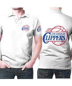 Los Angeles Clippers Basketball Classic Mascot Logo Gift For Clippers Fans White Polo Shirt