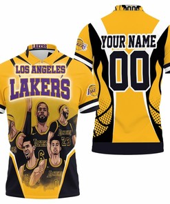 Los Angeles Laker Player Style Western Conference Personalized Polo Shirt