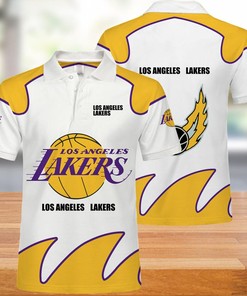 Los Angeles Lakers Button Up Polo Shirt