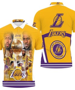 Los Angeles Lakers Champions Nba Western 3D Polo Shirt
