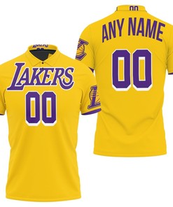Los Angeles Lakers Gold Icon Edition 2019 Personalized Jersey Inspired Polo Shirt
