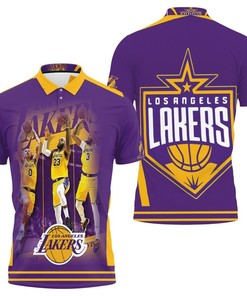 Los Angeles Lakers Players Photos Nba Western Conference 3D Polo Shirt