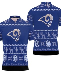Los Angeles Rams Christmas 3D Polo Shirt Gift for NFL Fans