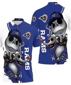 Los Angeles Rams Jack Skellington And Zero Polo Shirt