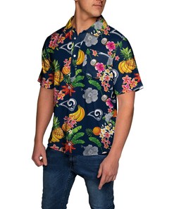 Los Angeles Rams Nfl Fruit Flair Mens Short Sleeve Polo Shirt 3D All Over Print Shirt3876