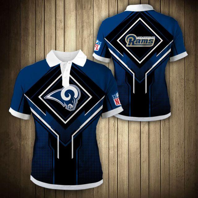 Los Angeles Rams Square Lattice Polo Shirt Gift for NFL Fans