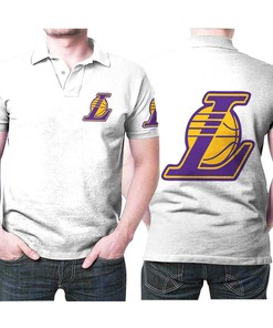 Los Angles Lakers Basketball Classic Mascot Logo Gift For Lakers Fans White Polo Shirt