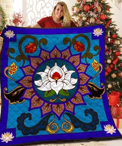 Lotus Personalized Quilt Bedding Set for Bedroom Decor and Family Gifts, Perfect for Home Decoration and Picnic