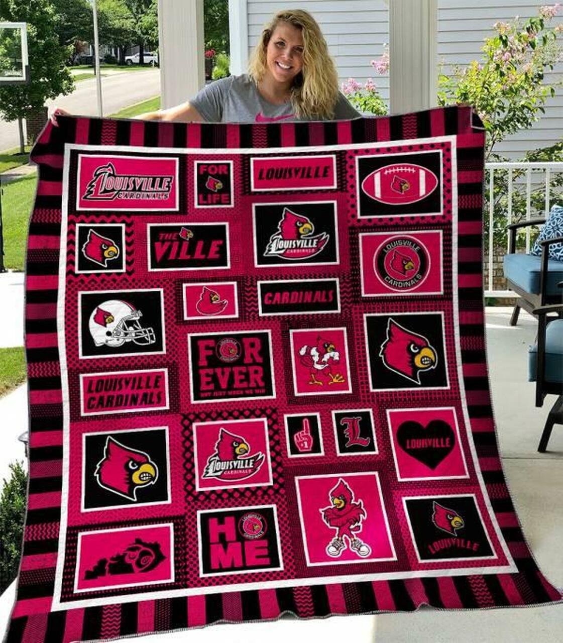 Louisville Cardinals Quilt Bedding Set Blanket Limited Quilt Bedding Set Blanket