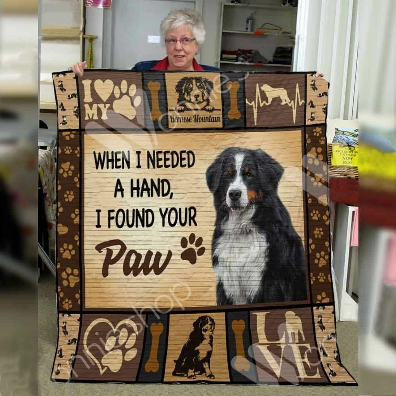 Lovable Bernese Mountain Dog Quilt Bedding Set - Great for Family Gifts and Home Decor