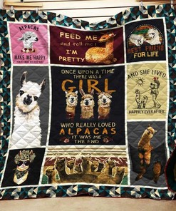 Love Alpaca Blanket Quilt Bedding Set - Personalized Bedroom Decor for Home Decoration and Family Gifts