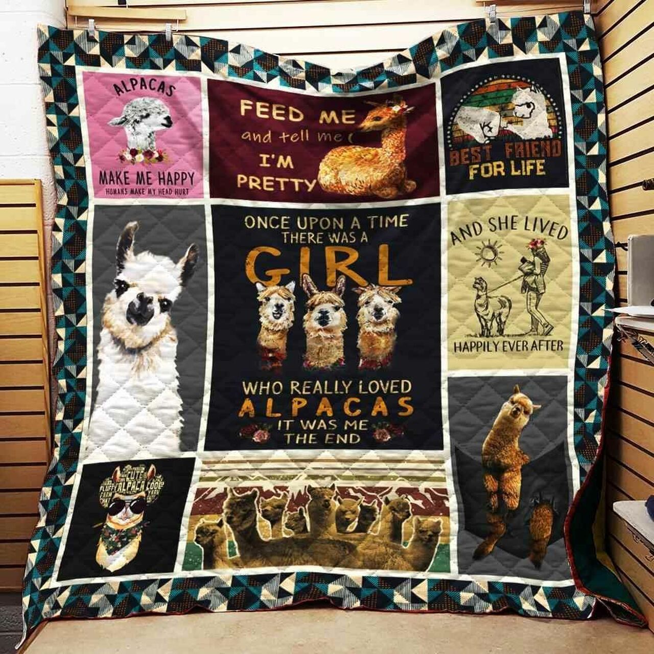 Love Alpaca Blanket Quilt Bedding Set - Personalized Bedroom Decor for Home Decoration and Family Gifts