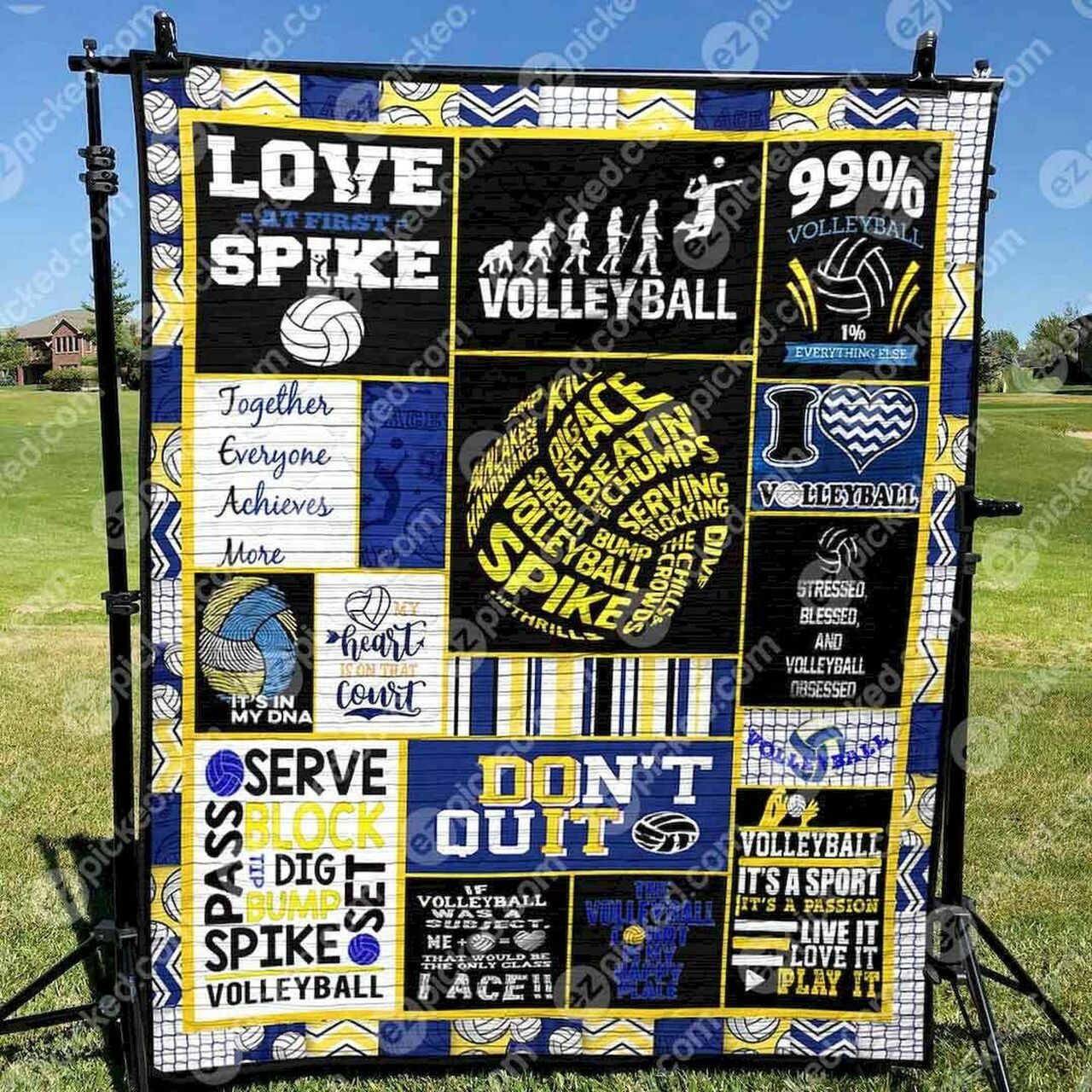 Love At The First Spike Volleyball Clt150640 Quilt Bedding Set Blanket Bedroom Decor, Gifts for Family