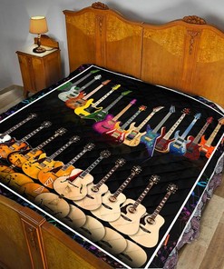 Love Guitar Music Like Quilt Bedding Set Blanket Bedroom Decor, Gifts for Family