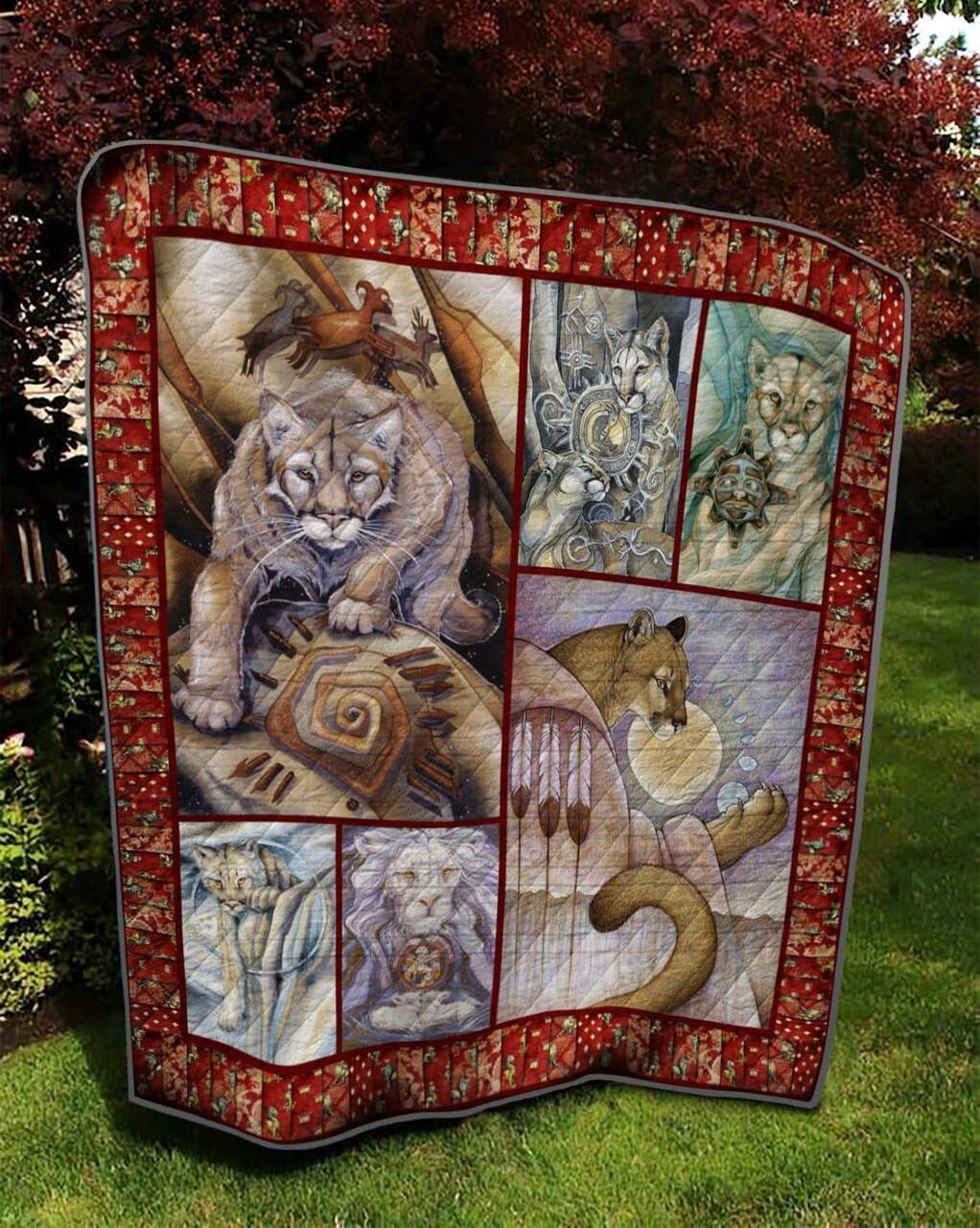 Love Lion Quilt Bedding Set Bedroom Decor, Gifts for Family