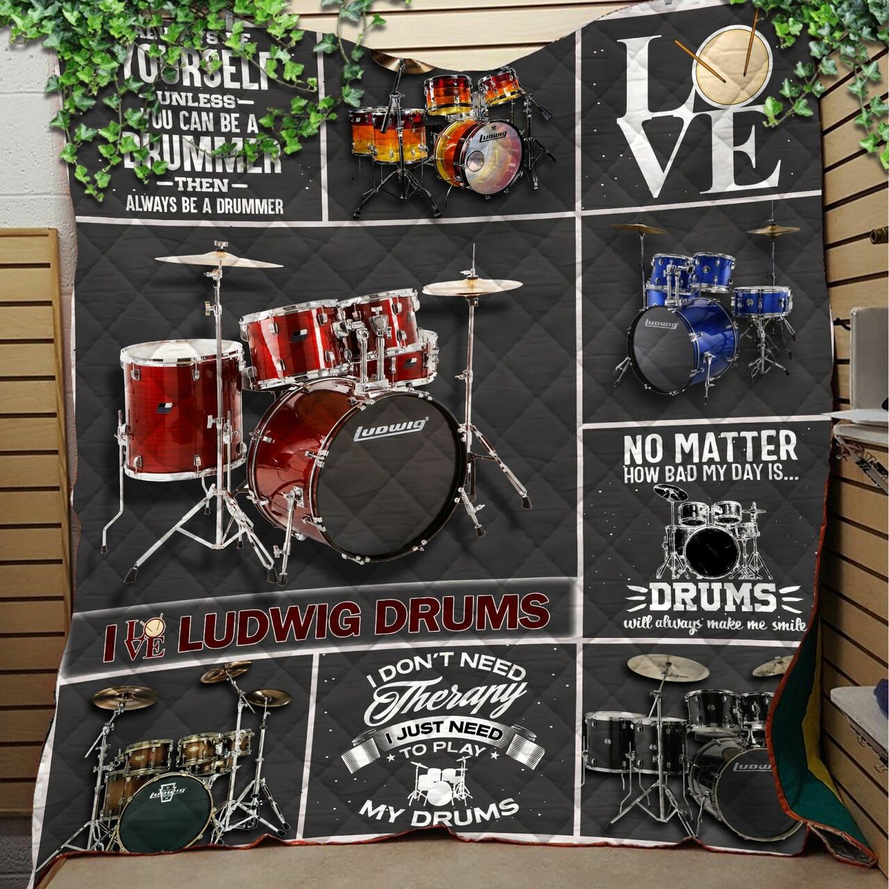 Love Ludwig Drums Like Quilt Bedding Set Blanket Bedroom Decor, Gifts for Family