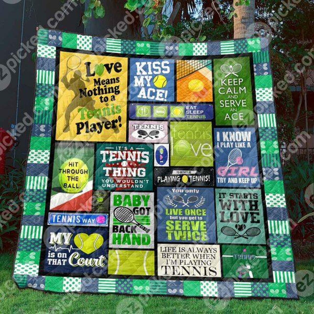 Love Means Nothing To A Tennis Player Quilt Bedding Set Blanket Bedroom Decor, Gifts for Family