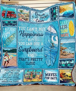 Love Surfing Quilt Bedding Set - Perfect for Beach Lovers and Family Gifts