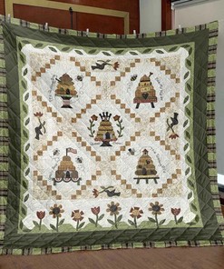 Love The Bee Clt170643 Quilt Bedding Set Blanket Bedroom Decor, Gifts for Family
