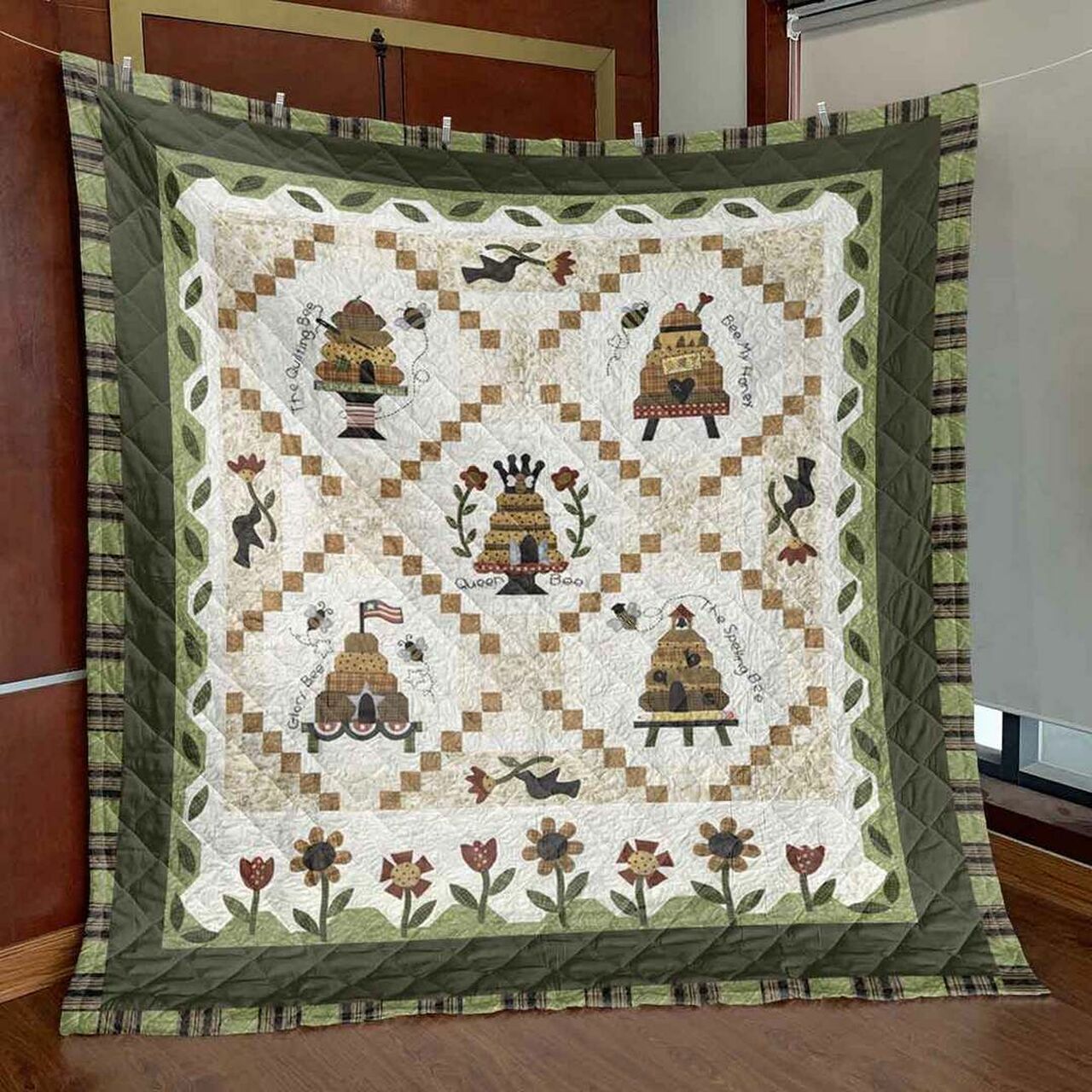 Love The Bee Clt170643 Quilt Bedding Set Blanket Bedroom Decor, Gifts for Family