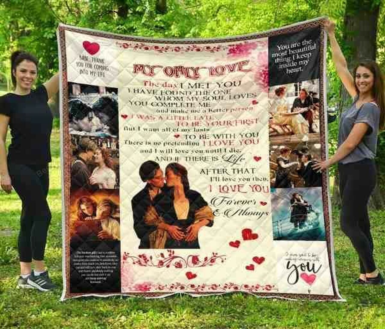 Love Titanic Personalized Quilt Bedding Set - Great for Bedroom Decoration and Family Gifts